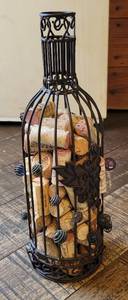 lot 143 image: Metal Bottle Shaped Cork Holder