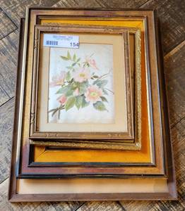 lot 154 image: Four Old Vintage Framed Picture Wall Art