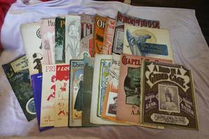 lot 232 image: Lot of 20 Vintage and Possibly Antique Sheet Music