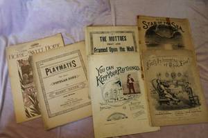 lot 208 image: Five Antique Pre-1900 Pieces of Sheet Music