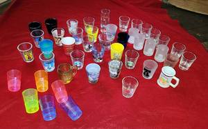 lot 224 image: Lot of 45 Vintage Collectible Shot Glasses