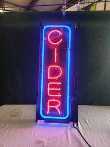 lot 18 image: Cider neon sign