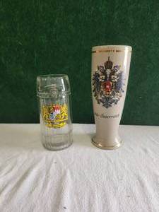 lot 28 image: Selection of 2 beer steins-mugs