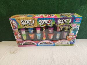 lot 62 image: Scentos scented dough, sand, and slime playset