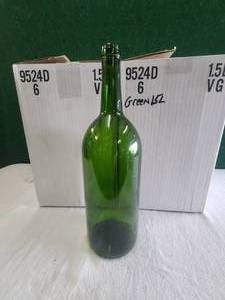 lot 100 image: 2 boxes of 6-1.5L green bottles -