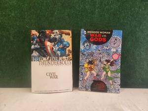 lot 173 image: Wonder Woman War of the Gods & Heroes for Hire graphic novels