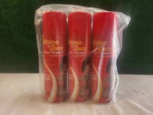 lot 180 image: Shine and Jam finishing sheen hair spray- qty. 3 cans