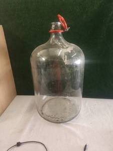 lot 205 image: 6-gallon glass carboy with handle