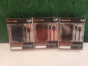 lot 192 image: Blackweb dual port USB wall chargers - qty. 3