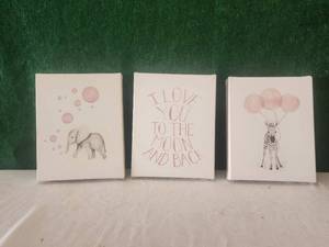 lot 221 image: Canvass wall art