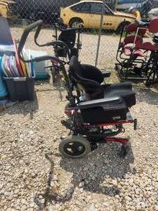 lot 246 image: Quickie - tilt in space wheelchair - pink -