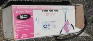 lot 55 image: heavy duty piston hand pump in original box used