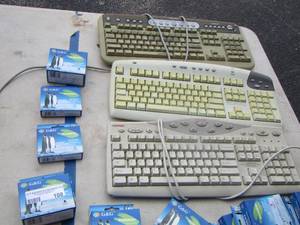 lot 108 image: qty 3 computer keyboards, G&G printer ink