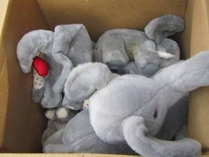 lot 115 image: stuffed elephant animals
