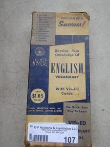 lot 107 image: English vocabulary with vis-ed cards