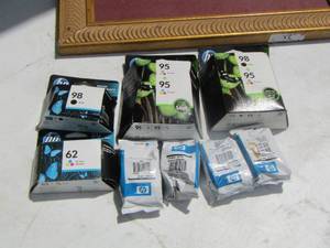 lot 122 image: HP printer ink - 95, 98, 62