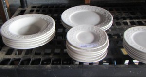 lot 127 image: Farberware ALSACE 4242 dishes -  dinner plates, saucers, bowls, dessert plates