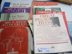 lot 119 image: piano music books