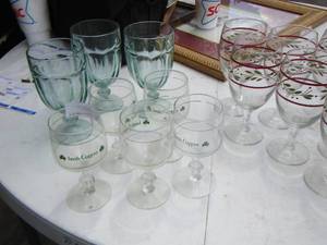 lot 131 image: various wine glasses