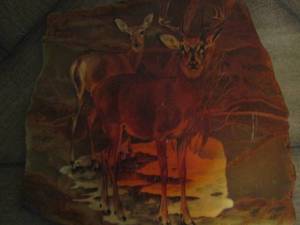 lot 18 image: 8x8 12 stone deer art