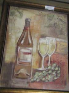 lot 137 image: Wine art by S. Vassilella  23 X 19