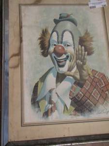 lot 140 image: Clown art 20x16 Arthur Sarnoff