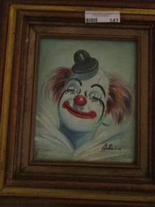 lot 141 image: Antonio clown art 17x15