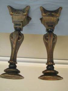 lot 189 image: 16 tall qty 2 resin candle stands