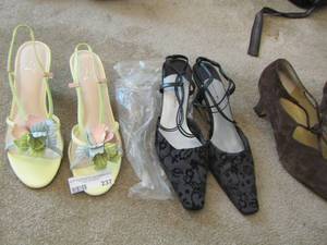 lot 237 image: qty 3 pair of 2 womens high heels 9 12