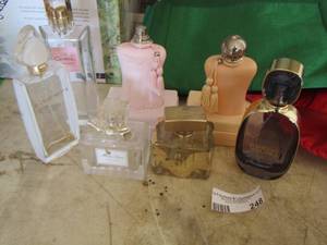 lot 248 image: empty womens perfume bottles