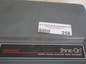 lot 258 image: Presto shine on hometravel electric shoe polisher