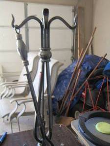 lot 302 image: fire place tool set
