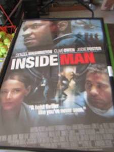 lot 325 image: MOVIE POSTER - Inside Man poster framed 3725
