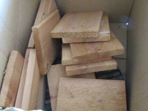 lot 307 image: box of cut wood