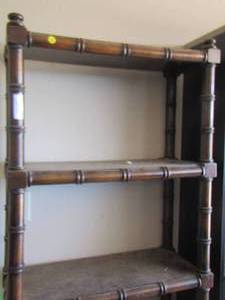 lot 318 image: 4 tier wooden shelf for storage