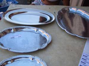 lot 348 image: Stainless steel platters