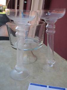 lot 352 image: cake glass cover - 2 long stem wine glasses