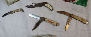 lot 28 image: Pocket knives Bone handled knives including Deringer 3 knife