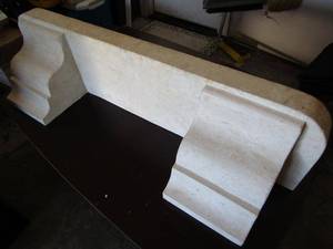 lot 335 image: Faux marble mantle shelf