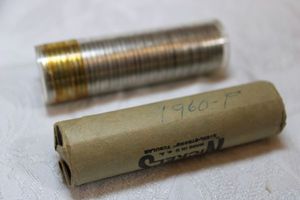 lot 174 image: 2 rolls of Nickels - 1 1958, 1 1960-P