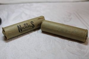 lot 175 image: 2 rolls of nickels - both 1962-P