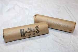 lot 177 image: 2 rolls of nickels - both are 1964-D