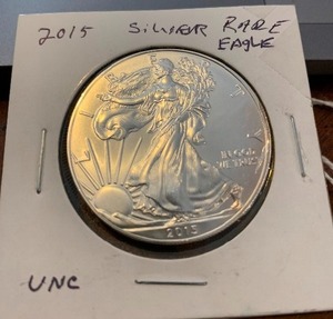 lot 14 image: 1 ounce Fine Silver 2015 Rare silver eagle MINT Condition