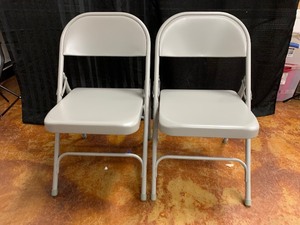 lot 139 image: Two Folding chairs as shown see pics.