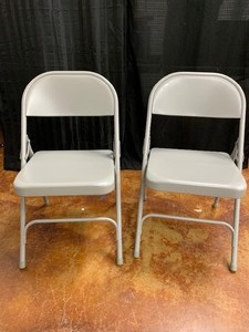 lot 138 image: Two Folding chairs as shown see pics.