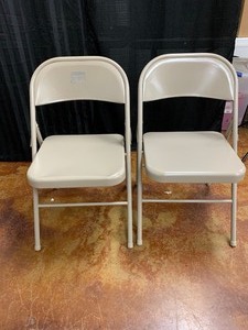 lot 136 image: Two Folding chairs as shown see pics.