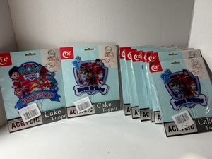 lot 57 image: Paw patrol cake toppers