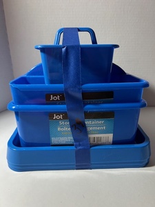 lot 39 image: 6 jot blue organizers