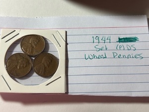 lot 19 image: 1944 wheat penny set (P)DS