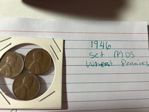 lot 11 image: 1946 wheat penny set (P)DS